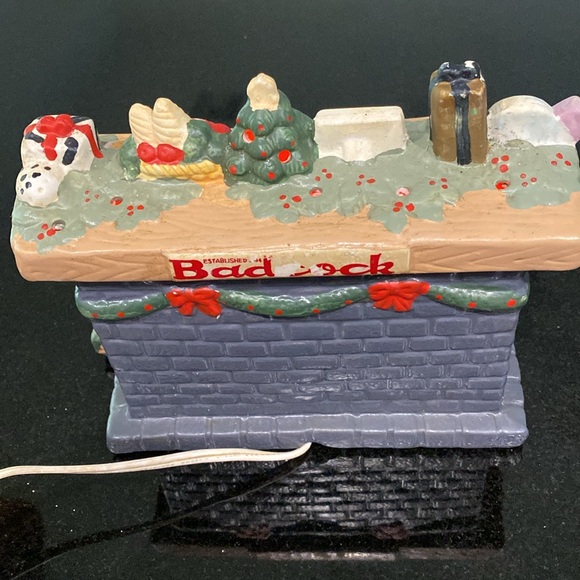 Vintage 1995 Christmas Fireplace Seasons Greetings by Badcock Home Furnishings - Picture 6 of 11